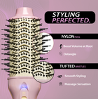 Blowout Hot Air Hair Dryer Brush - Pink & Gold