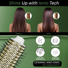 Blowout Hot Air Hair Dryer Brush - White & Gold