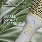 Blowout Hot Air Hair Dryer Brush - White & Gold