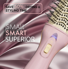 Blowout Hot Air Hair Dryer Brush - Pink & Gold