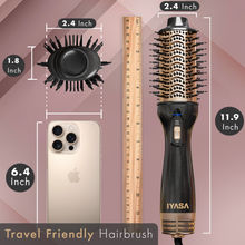 Blowout Hot Air Hair Dryer Brush - Black & Gold