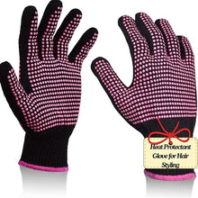 Heat Resistant Gloves for Hair Styling - Red