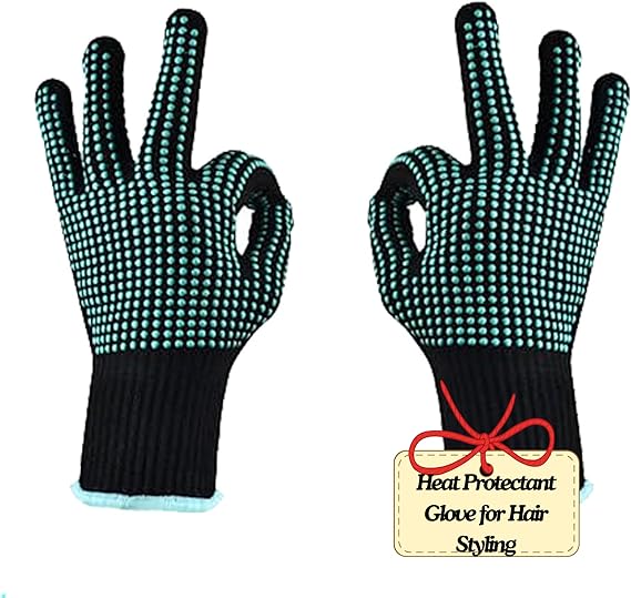 Heat Resistant Gloves for Hair Styling - Blue