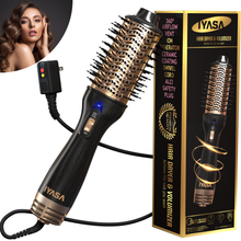 Blowout Hot Air Hair Dryer Brush - Black & Gold